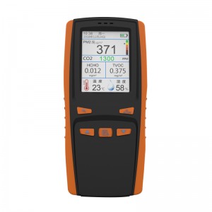 Portable Digital Air Quality Monitor Laser CO2 PM2.5 Detector Home Office Car Gas Analyzer HCHO AQI Air Quality LCD Tester Mete